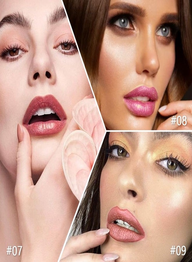 CAKAILA 3Pcs Nude Pink Metallic Lipstick Lip Gloss for Women Set,Lightweight Shimmer Frosted Long Lasting Lipstick,Glitter Lip Stain Waterproof Smudge Proof 24 Hour Full Coverage Lip Makeup,Vegan（07,08,09) - Image 3